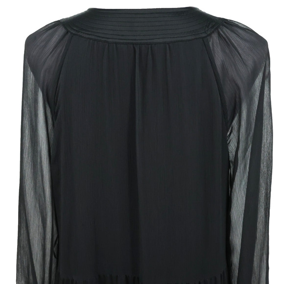 Soft Surrounding Dress Womens Medium Black Sheer Chiffon Layered Lined Maxi - Picture 8 of 13